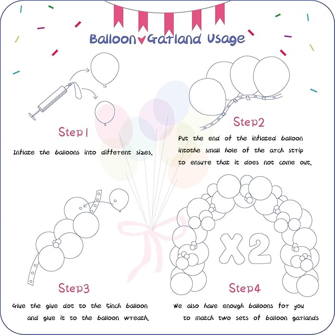 Pastel Rainbow Balloon Garland Arch Kit, 412 Pcs – Macaron Assorted Colors Latex Balloons in 4 Sizes for Baby Shower, Birthday & Wedding Decorations