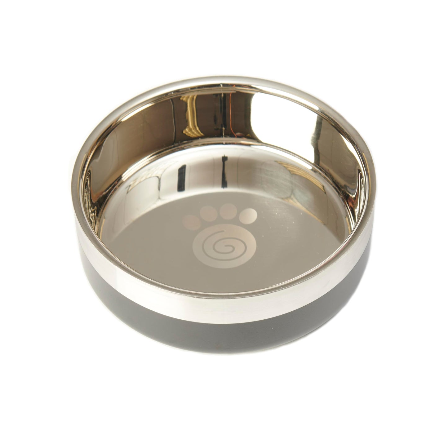 PetRageous 18440 Catalina Stainless-Steel Double Walled Dog Bowl 5.9-Inch Width and 2.44-Inch Height 3-Cups Capacity, Black