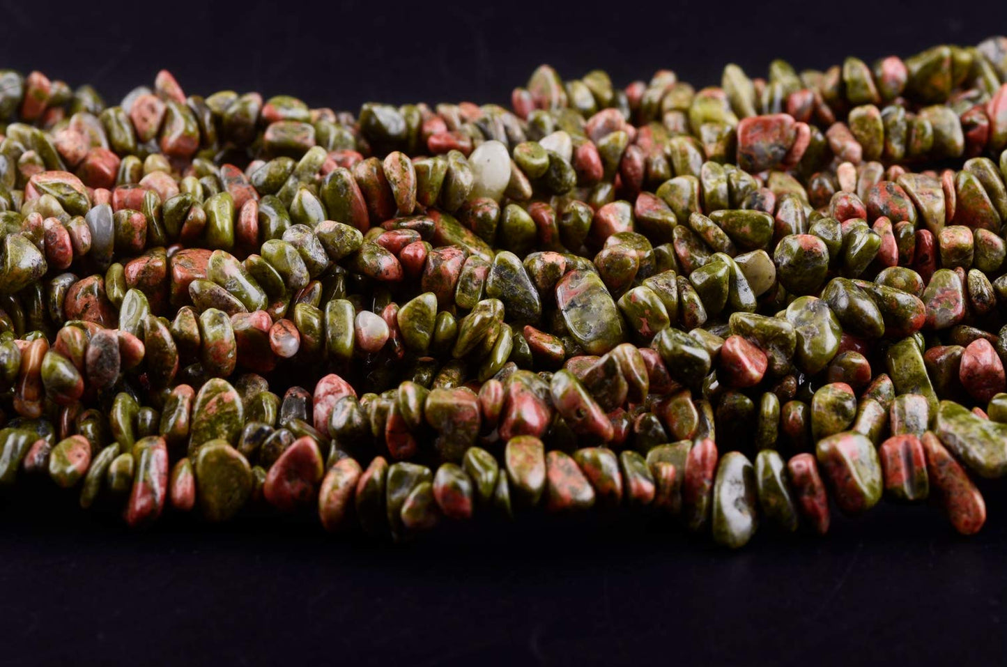 Natural Chip Stone Beads Unakite 5-8mm About 400 Pieces Irregular Gemstones Healing Crystal Loose Rocks Bead Hole Drilled DIY for Bracelet Jewelry Making Crafting (5-8mm, Unakite)