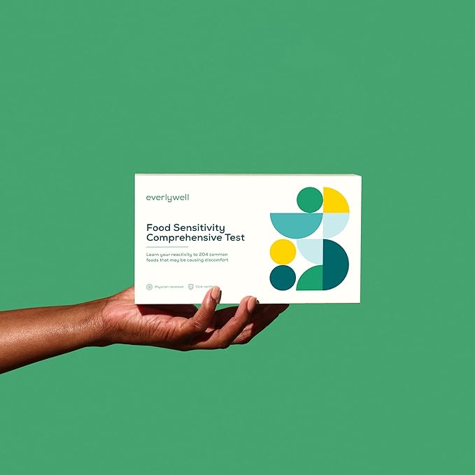 Everlywell Food Sensitivity Comprehensive Test - Learn How Your Body Responds to 204 Different Foods - at-Home Collection Kit - CLIA-Certified Labs - Ages 18+