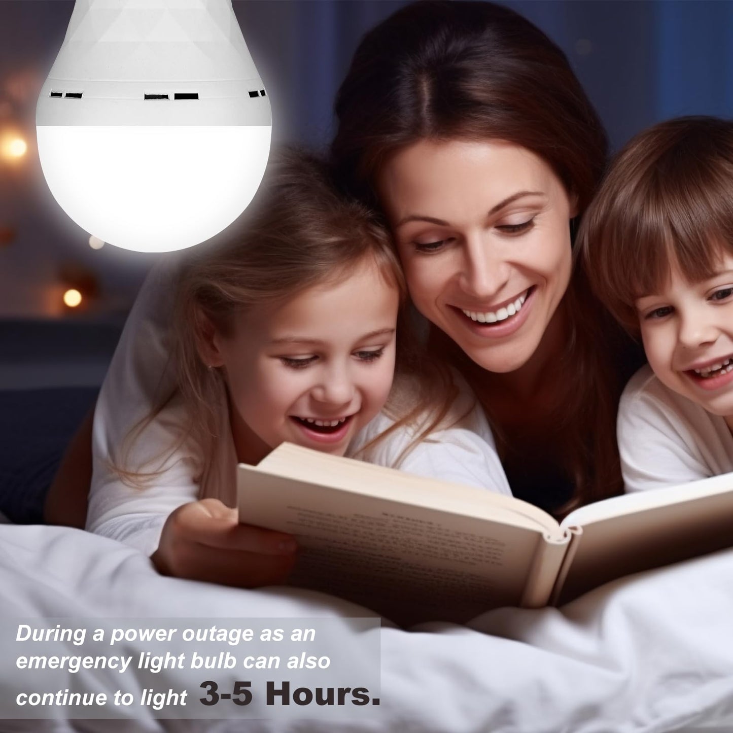Ostwiki Rechargeable Light Bulbs,6 Pack Battery Operated Backup Emergency Light Bulb for Power Outage Camping Outdoor Hurricane 9W E27 8500K 1200mAh White Equivalent Self-Charging LED Light Bulbs