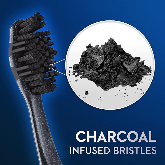 Oral-B Charcoal Toothbrushes, Medium 2ct (Pack of 2)