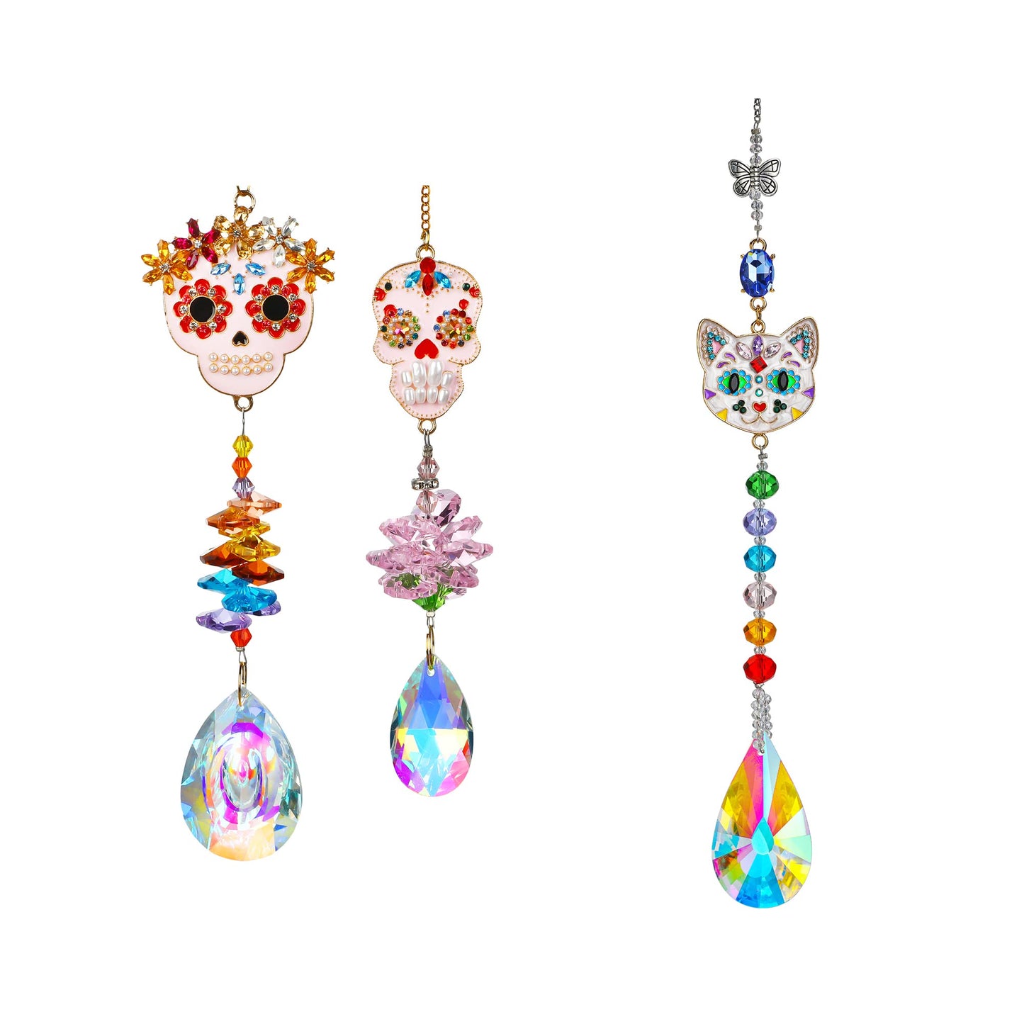 H&D Crystal Rhinestones Suncatcher Window Hang Pendant, Rainbow Maker, Christmas Tree, Garden, Wedding Decoration