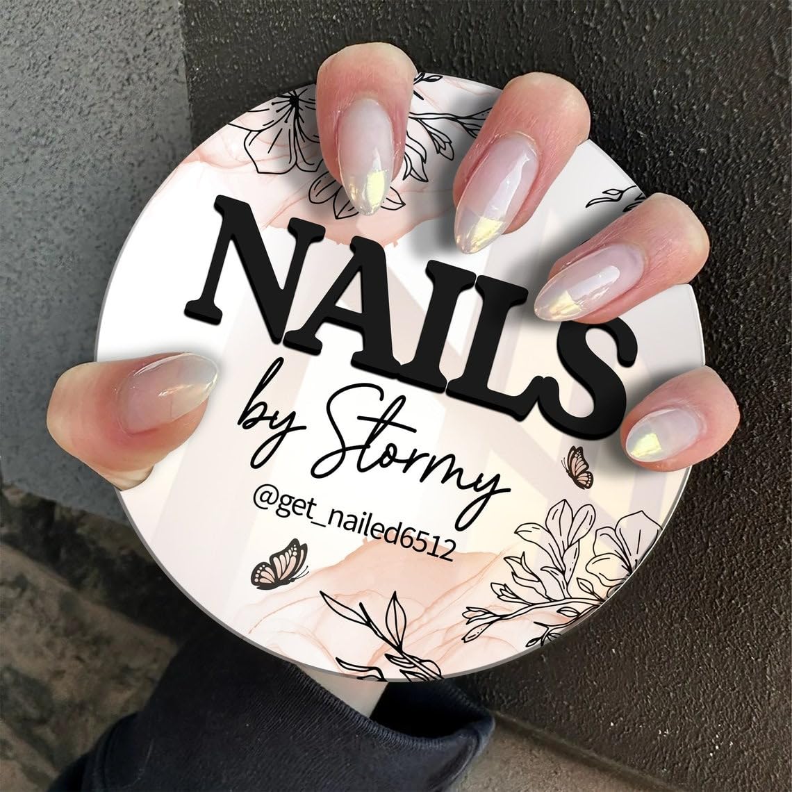 Acrylic Nail Photo Prop for Salons & Artists, Personalised Discs, 4'' Nail Artist Gifts, Advertising Tool, Tech Prop (9)