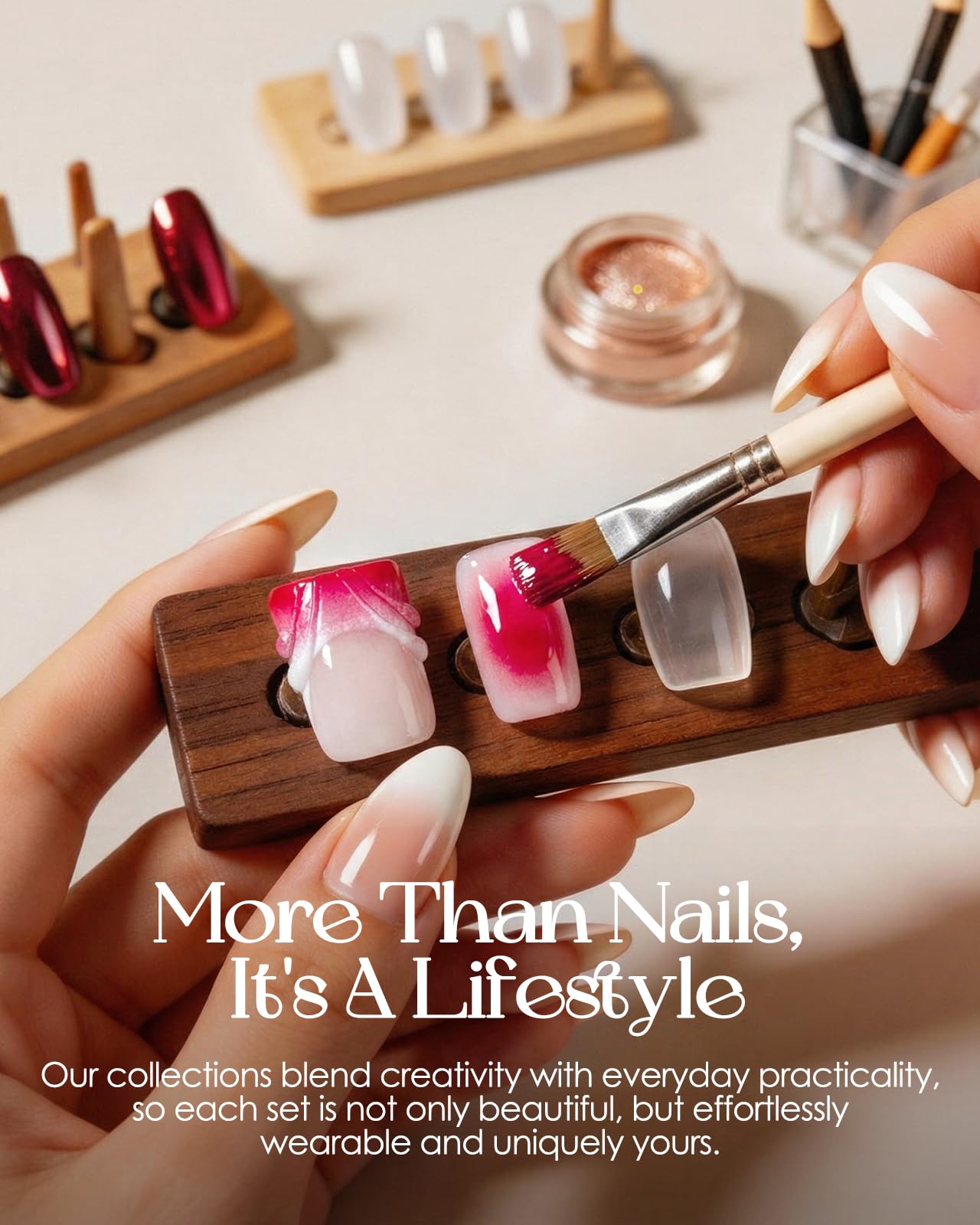 Buleens Handmade Press on Nails Acrylic Duck Nails-10pcs Short Luxury Y2K Pink Leopard 3D Fake Nails Kits with Glue