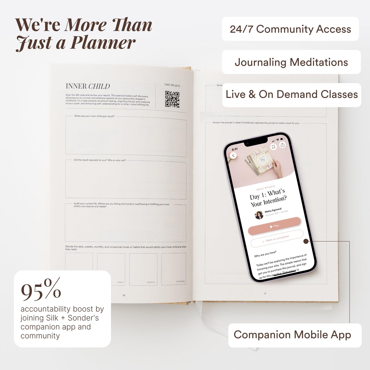 The Elevate Planner, Yearly Goal Planner 2026, Calendar Journal 2026, Planners for Women and Men, Best Goal Planners, Monthly Journal, Reflect, Manifest, Act, Silk and Sonder