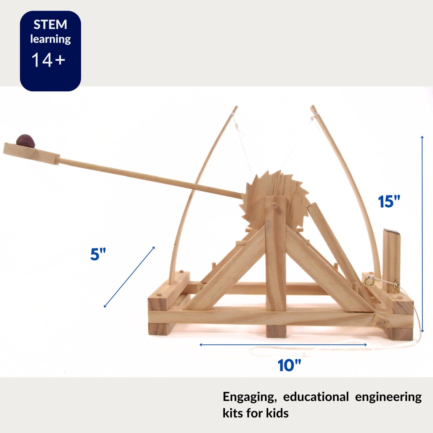 PATHFINDERS STEM Kits – Leonardo da Vinci Catapult kit | Trebuchet Science Kits for Kids Age 12-14 | Toys for Ages 8-13 Physics Toys | Kids Engineering kit | Learning Resource | Engineering