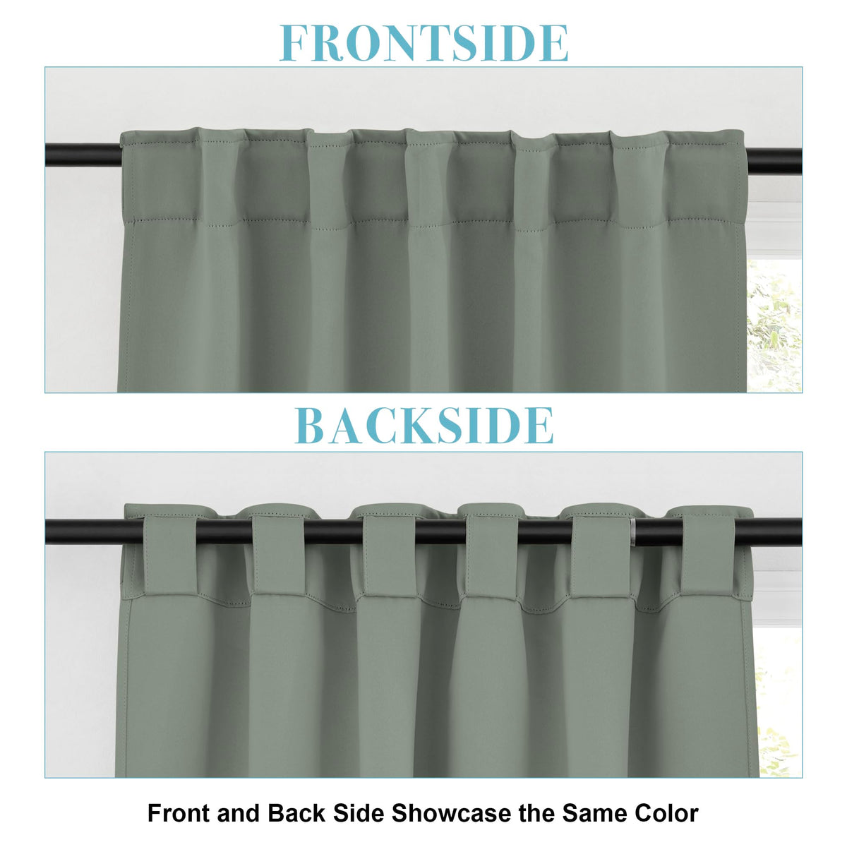Blackout Curtains for Living Room Farmhouse Bedroom Nursery Office (2 Count)