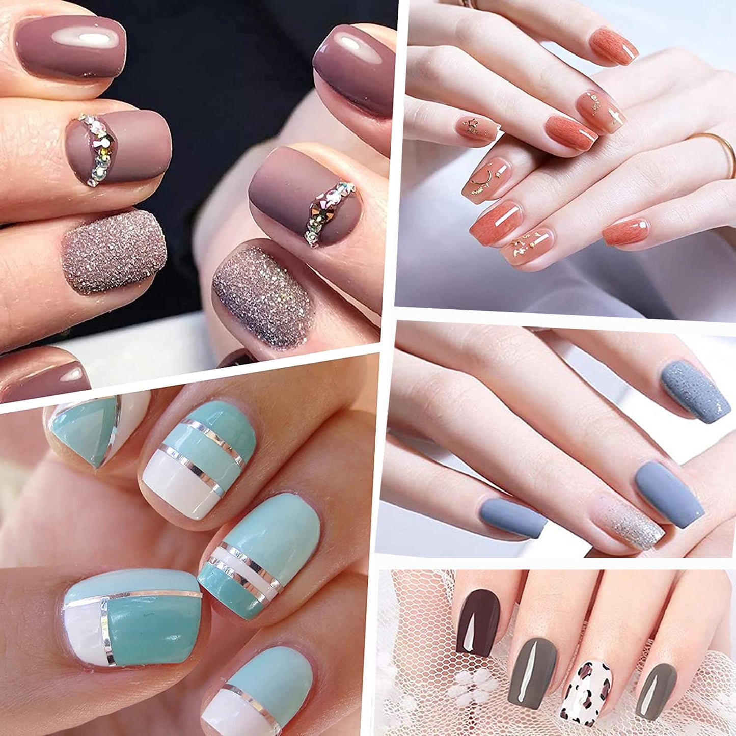 Square Nail Tips Half Cover 500Pcs Clear Acrylic Nails French Short False Nails with Box (Natural)