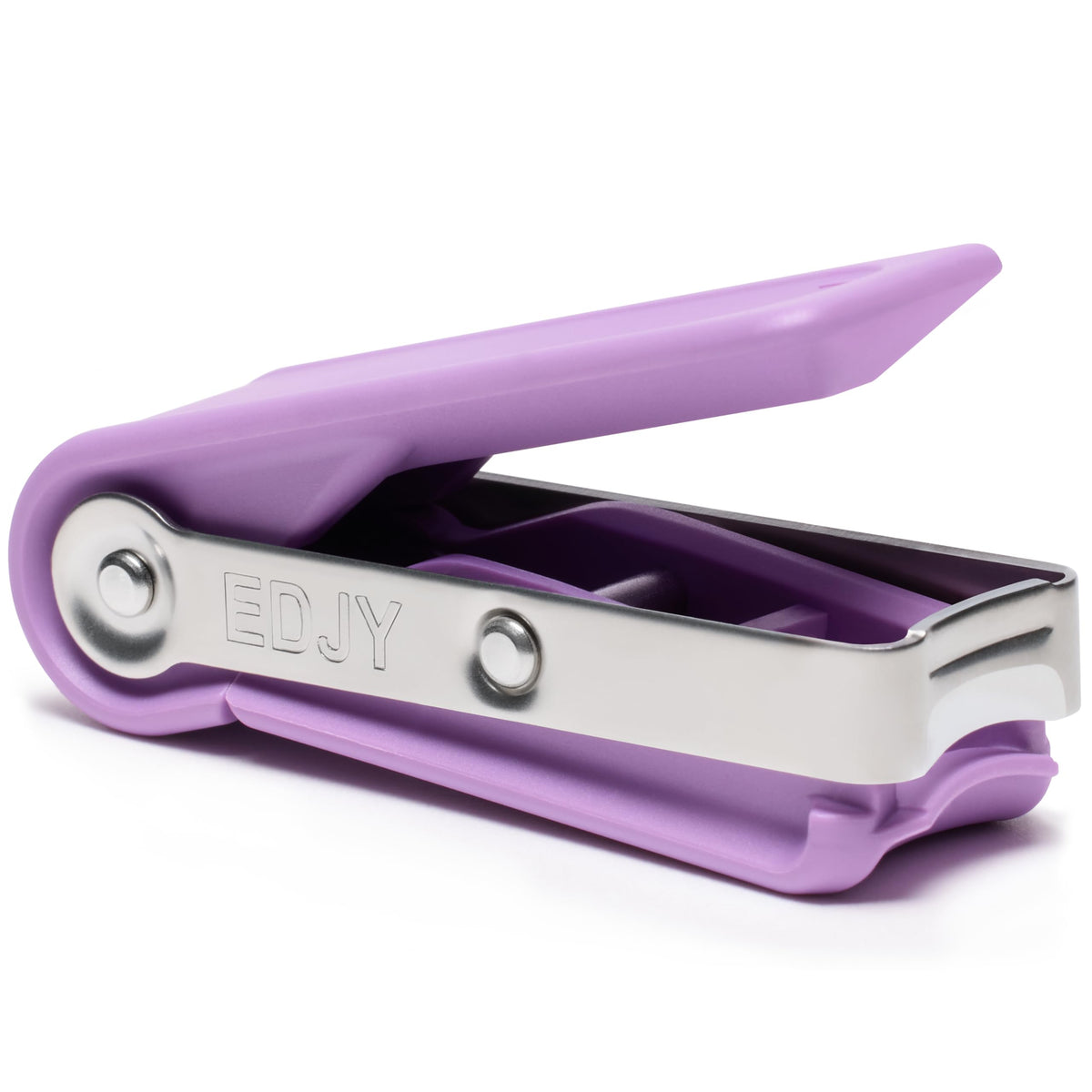 EDJY Fingernail Cutter - Precision Stainless Steel Nail Cutter for Fingernails | Sharp Blade, Ergonomic Design, Durable & Rust-Resistant | Ideal for Men and Women | Lilac