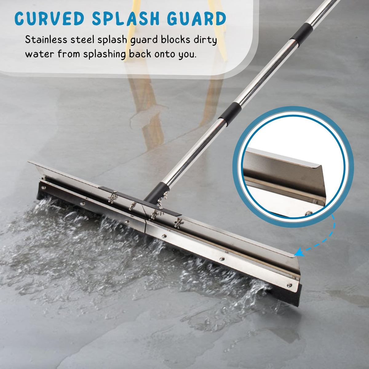 Floor Squeegee for Concrete Water Removal
