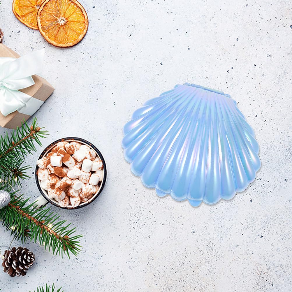 VOSAREA Sea Shells Candy Boxes 30pcs Seashell Party Favor Containers Clam Treat Holders Plastic Chocolate Box for Wedding Birthday Shower Decorations Supplies Sky-blue