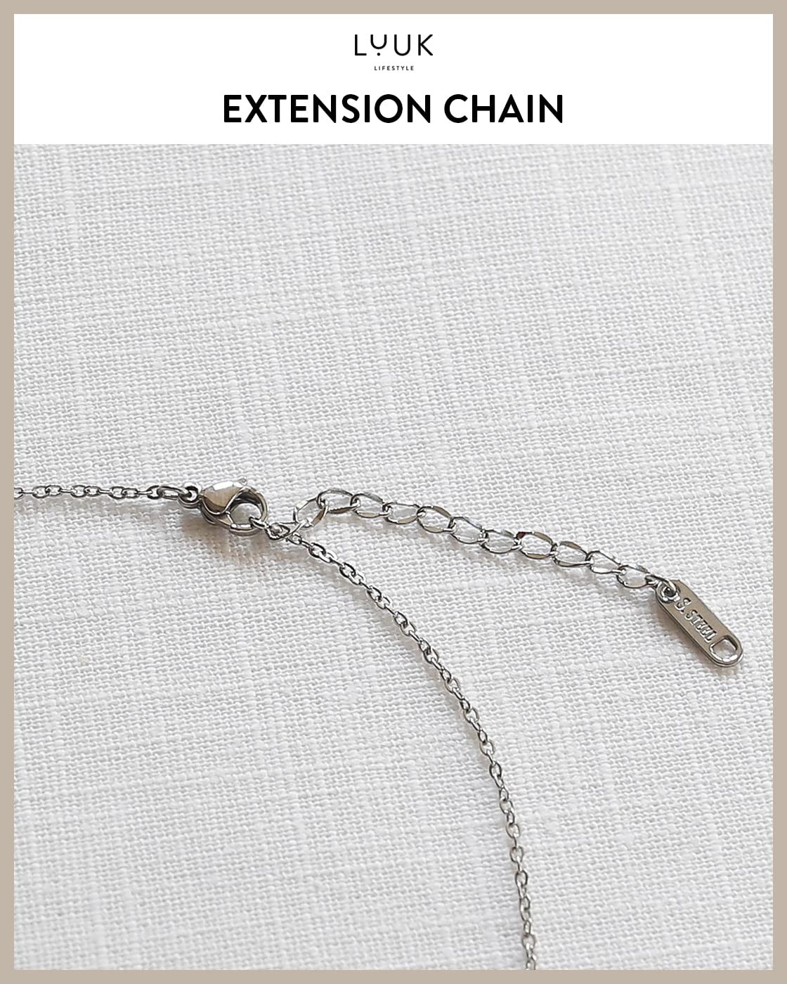 LUUK LIFESTYLE Necklace for women with elephant pendant and HAPPINESS gift card, chic and modern jewelry, stainless steel, feminine fashion for festival, special occasions, trendy look, silver