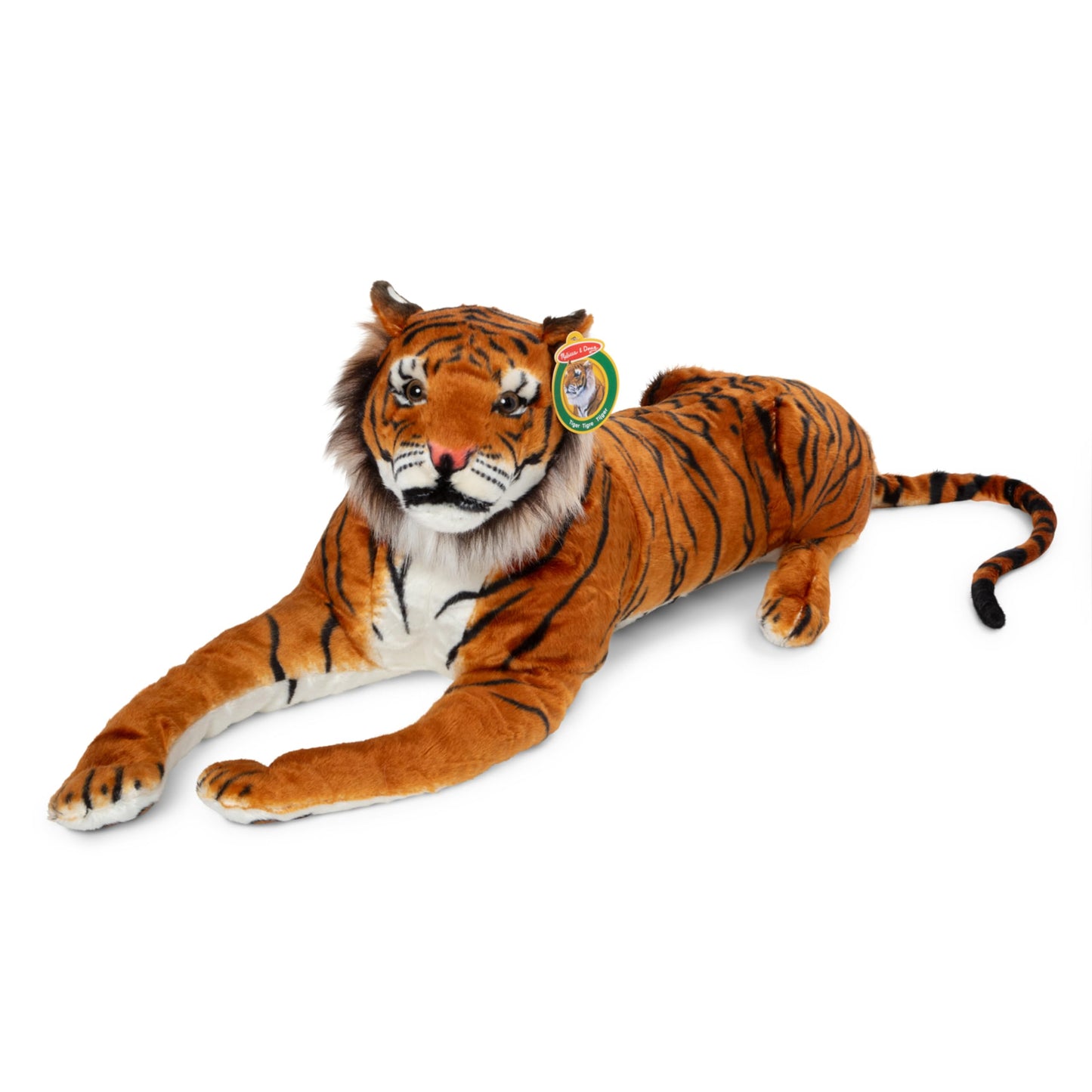 Melissa & Doug Giant Tiger - Lifelike Stuffed Animal (Over 5 feet Long)