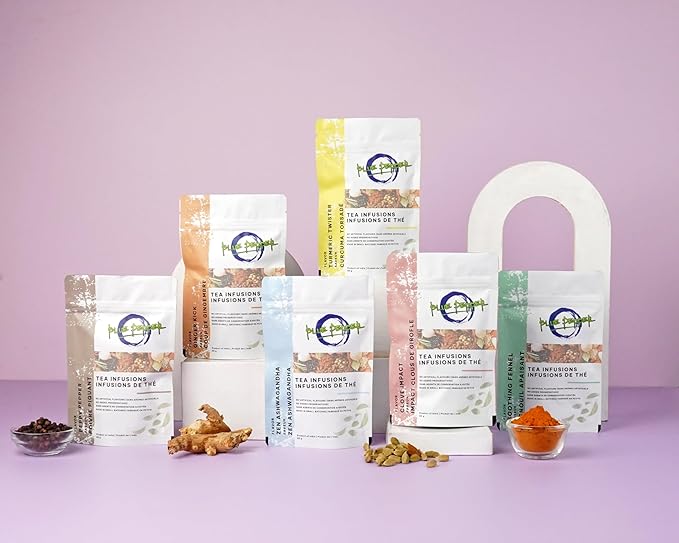 Blue Pepper Turmeric Twister Tea Infusion Blend - Premium Herbal Turmeric Twister - All-Natural Ingredients, No Artificial Flavors - No Added Sugar - Caffeine Free - Golden Milk