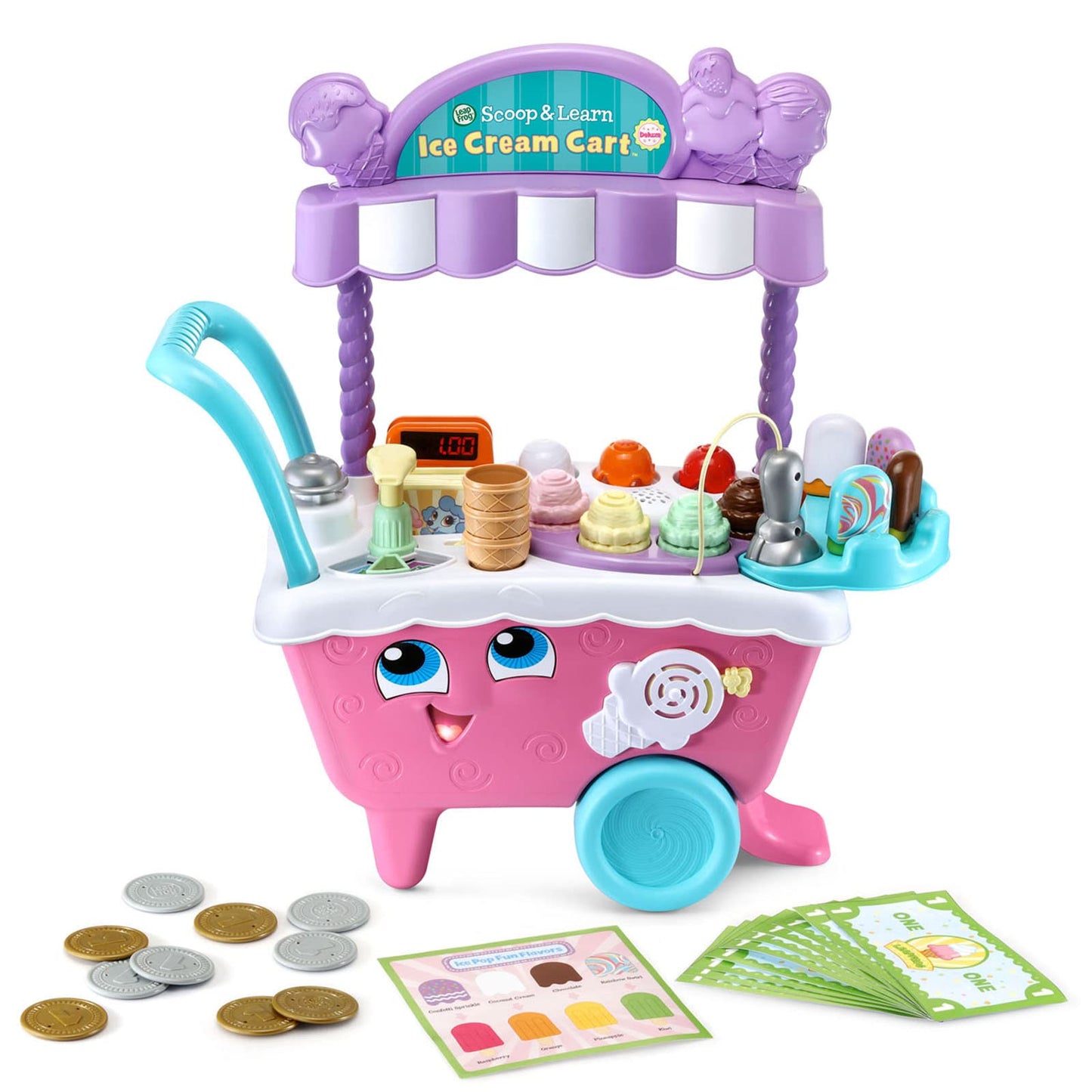 LeapFrog Scoop and Learn Ice Cream Cart Deluxe (Frustration Free Packaging), Pink