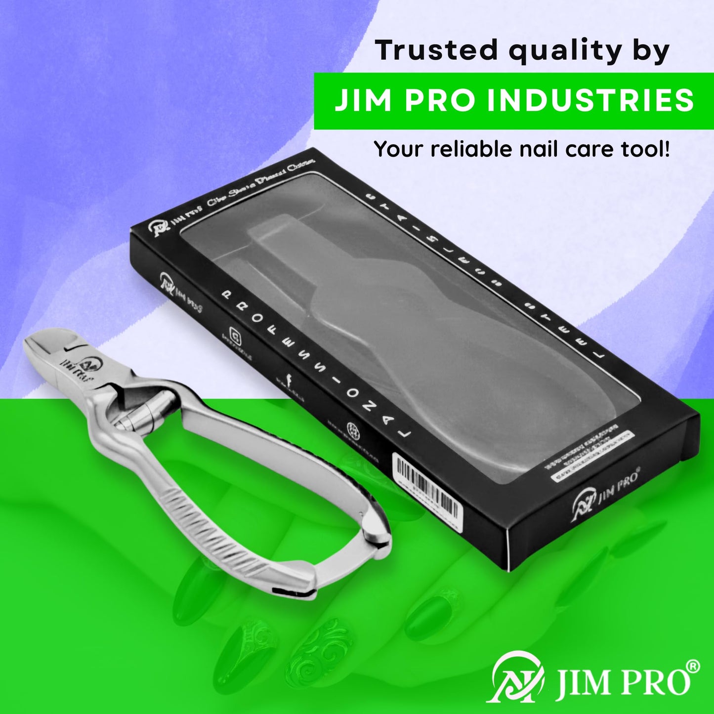 Jim Pro ClipSharp Toenail Cutter - Professional Heavy Duty Nail Clipper for Thick & Ingrown Toenails - Sharp Stainless Steel Blades, Ergonomic Non-Slip Grip for Men & Women/JP-SC-TC-5.5"