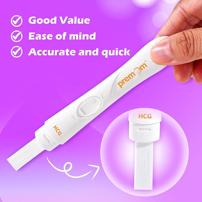 Premom Pregnancy Test Midstream: Early HCG Detection Sticks - 5 Pack Pregnant Test Kit