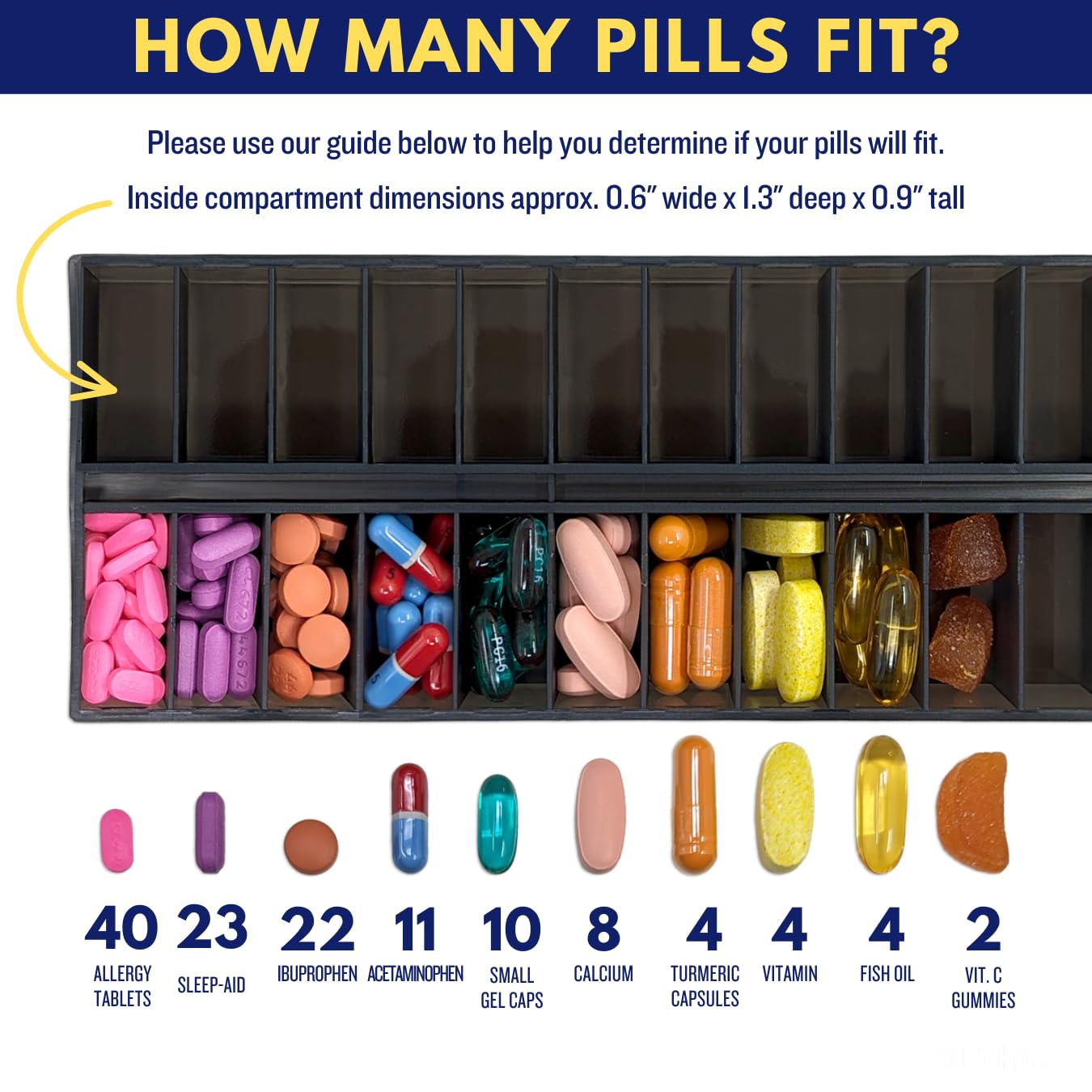AM PM 31 Day Once-a Day Monthly Pill Planner Organizers - Large Compartment Pill Boxes Store Medications for Entire Month Plus Compartment for Extra Pills (AM/PM) (Am/Pm Black & Black)