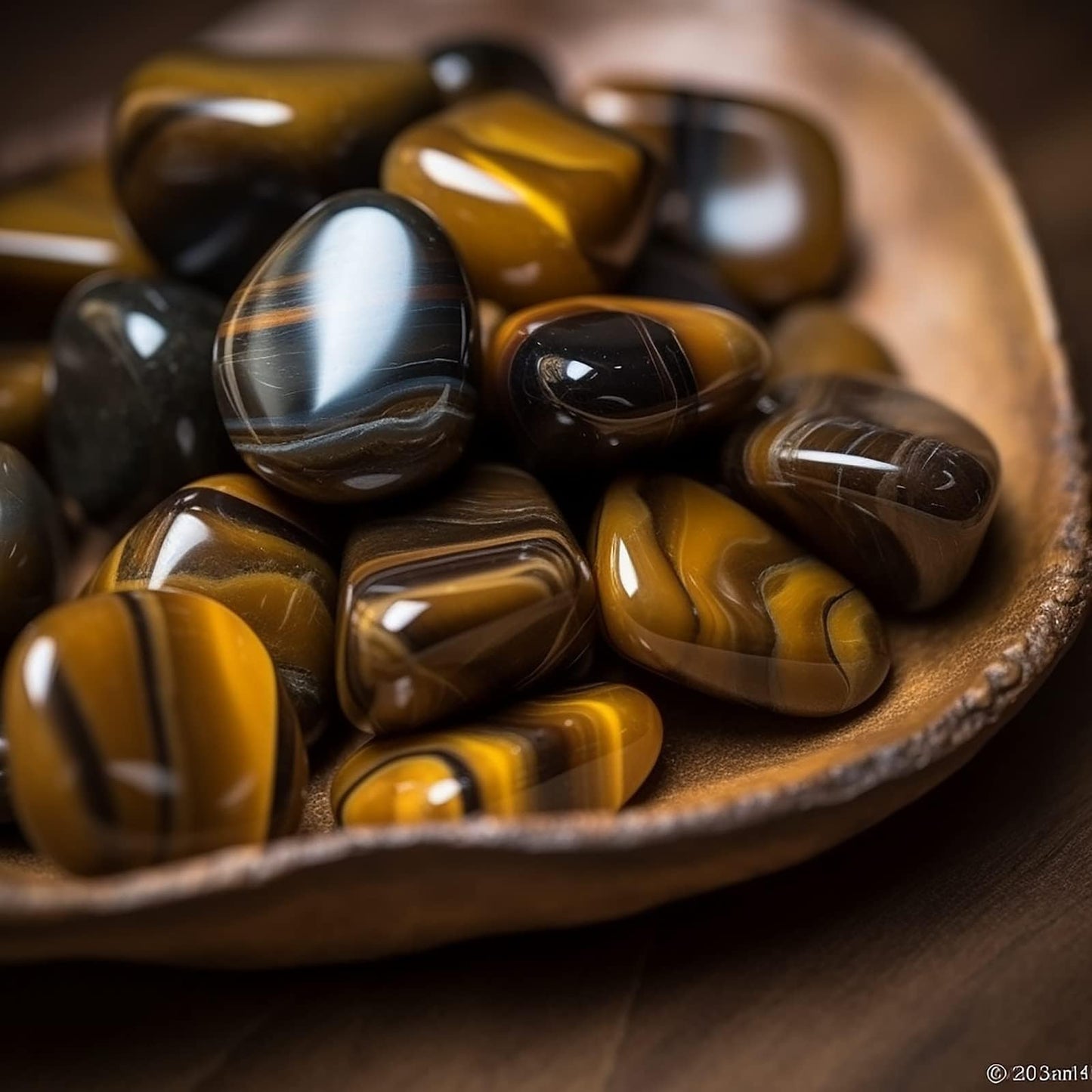 SigMntun Polished Tigers Eye Crystals - 72 Pcs, 0.5" 10 oz Handpicked Natural Tumbled Gemstones Rocks, Pebbles for Reiki, Chakra, Healing Home Decor