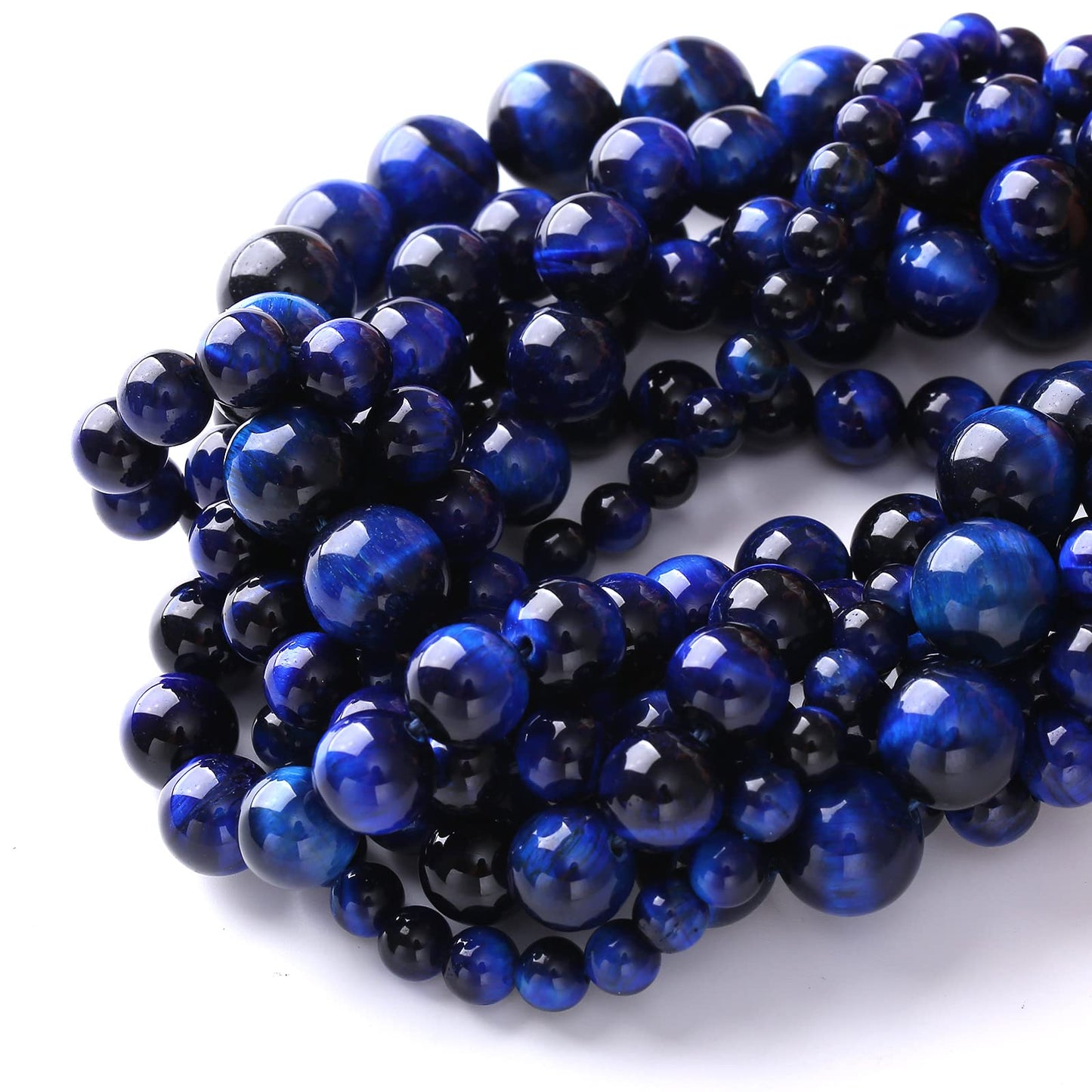 6mm 60PCS Natural Stone Lapis Blue Tiger Eye Beads 5A Quality Spacer Loose Beads for Jewelry Making DIY Bracelet Accessories