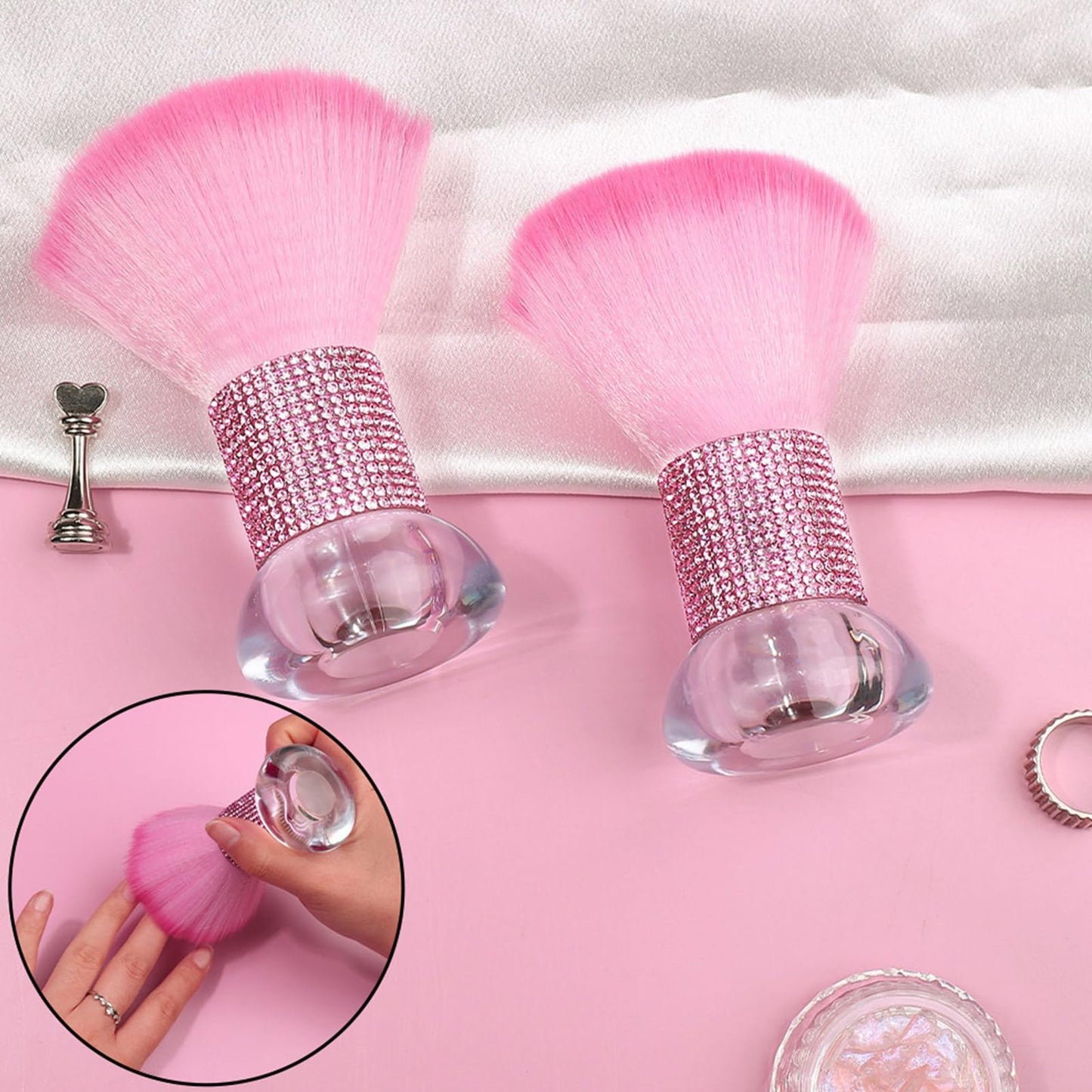 Loose Powder Brushes Easy To Use Nails Brush With Ergonomic Designs For Comfortable Handling And Effective Artificial Fiber Nail Brush