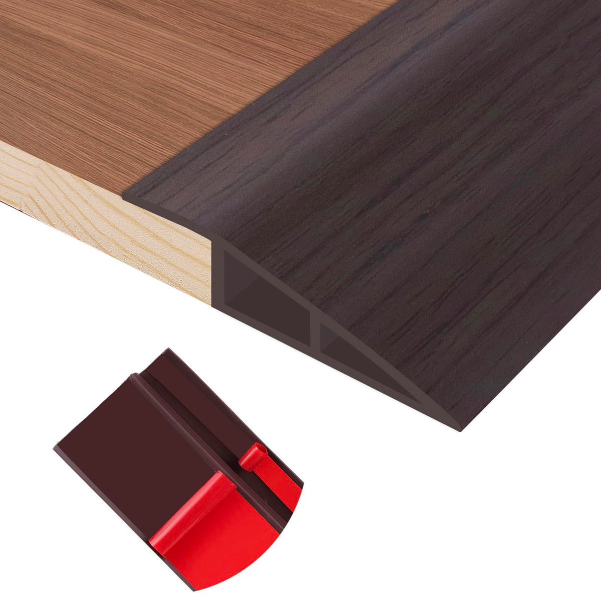 Floor Transition Strip Self Adhesive Vinyl Door Threshold Strip (10 Foot)