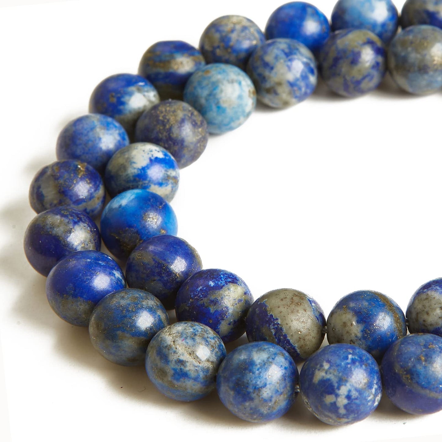 35pcs 10mm Natural Lapis Lazuli Beads Gemstone Beads Round Loose Beads for Jewelry Making