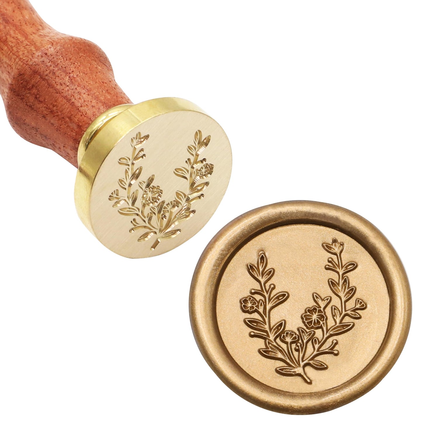 SWANGSA Flower Wax Seal Stamp Kit with 200pcs Sealing Wax Beads, Great for Embellishment of Invitations, Wine Packages, Gift Ideas