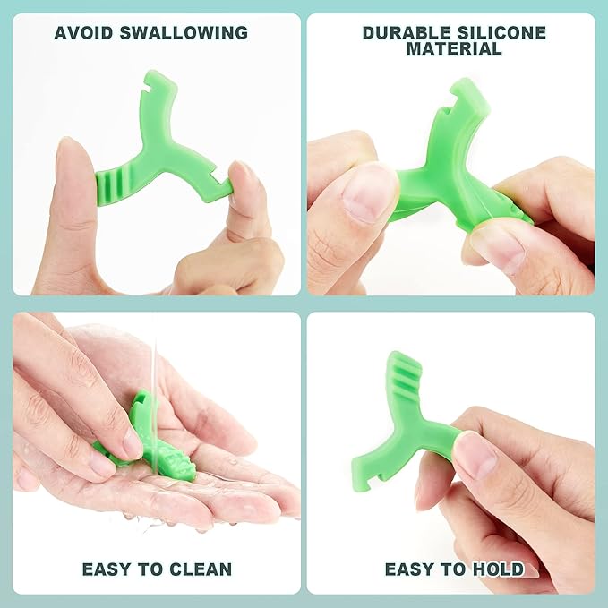 Chewies for Invisalign Aligner, DLENP 4 PCS Y-Shaped Chewies for Aligner Trays Seater Orthodontic Munchies for Invisalign (Unflavored,Strawberry, Mint, Grape)