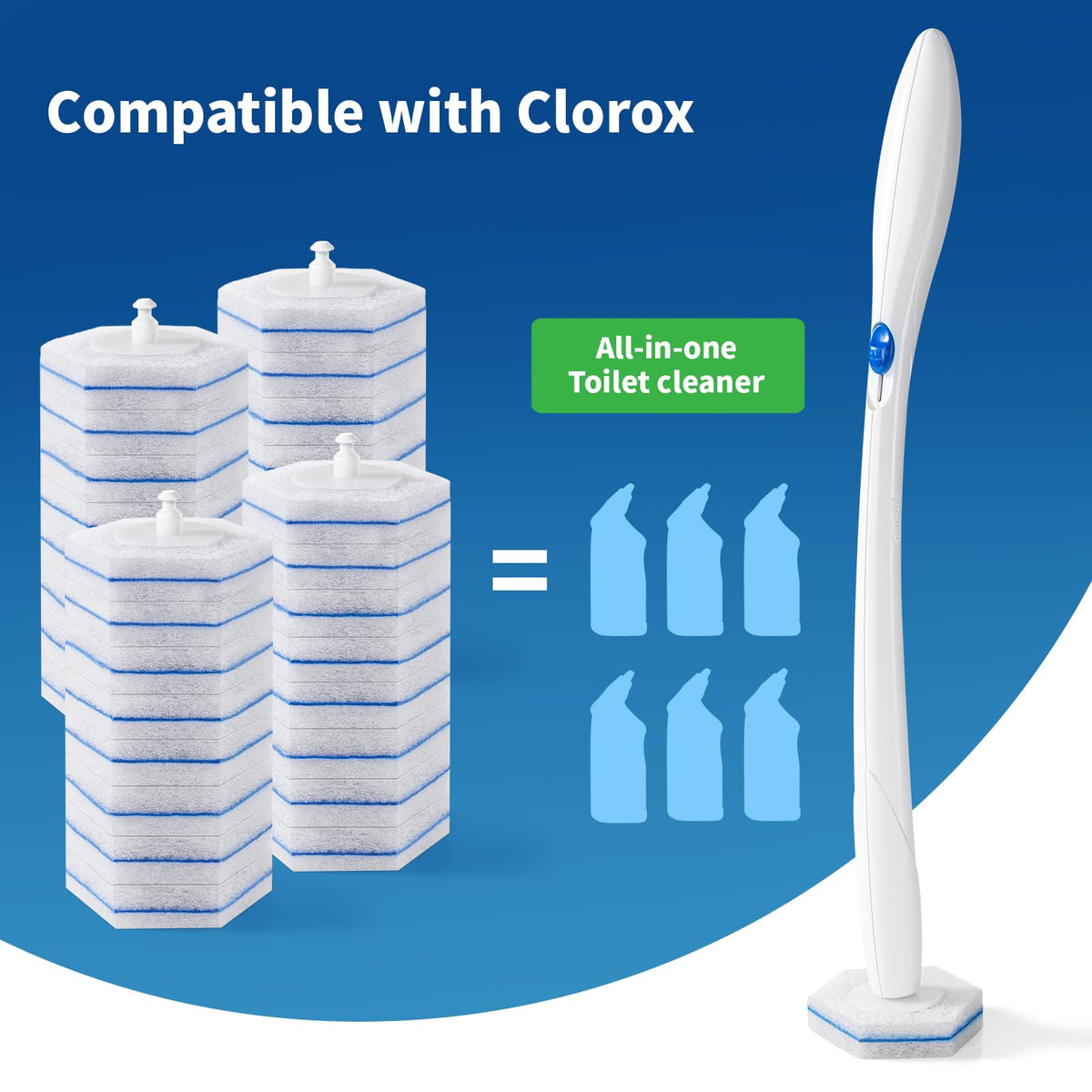 Compatible with Clorox Toilet Wand (20 Count)