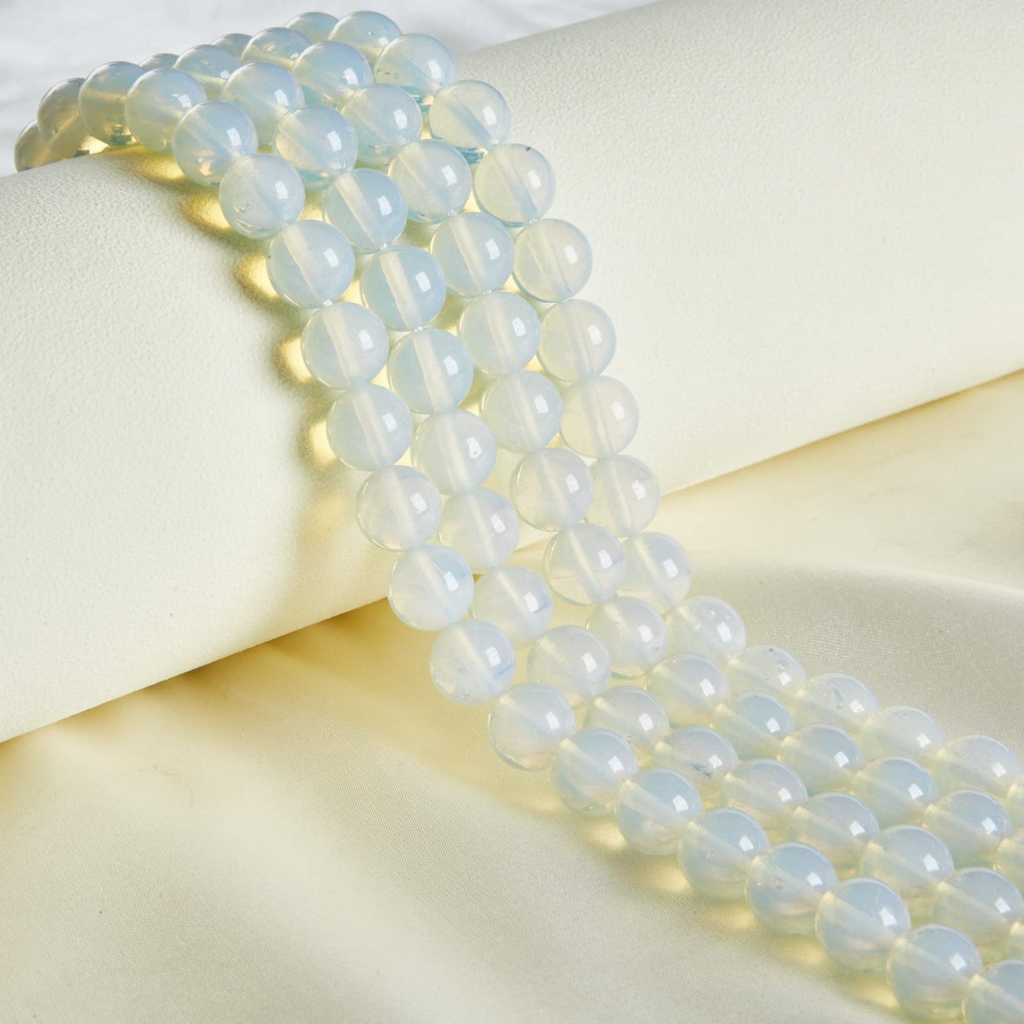 60pcs 6mm Opal Beads Natural Gemstone Beads Round Loose Beads for Jewelry Making