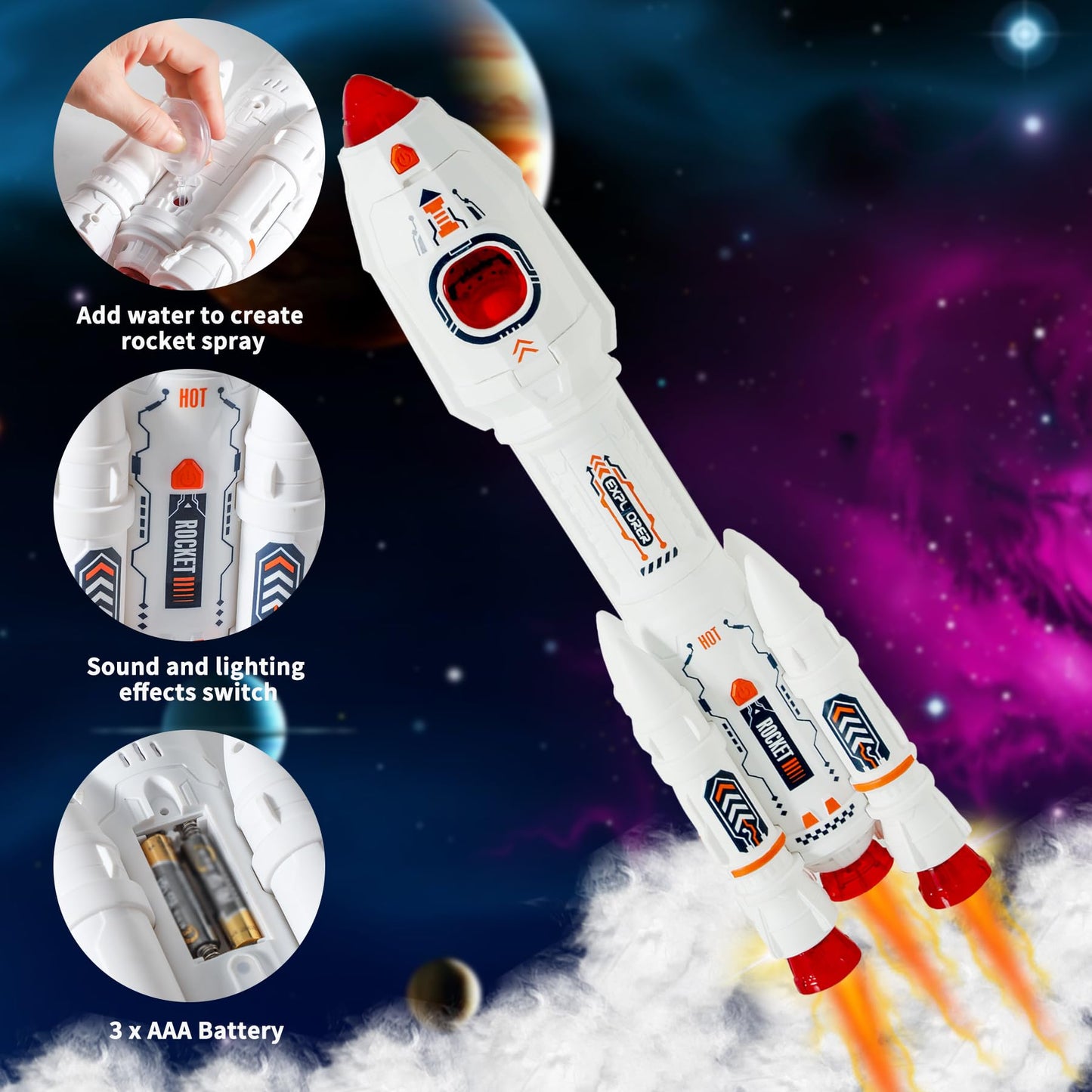 Wbzle Educational Interactive | Children's Rockets for Kids | Toddler Toys 4-5 Boys & Boys Toys 6-8 Years Old