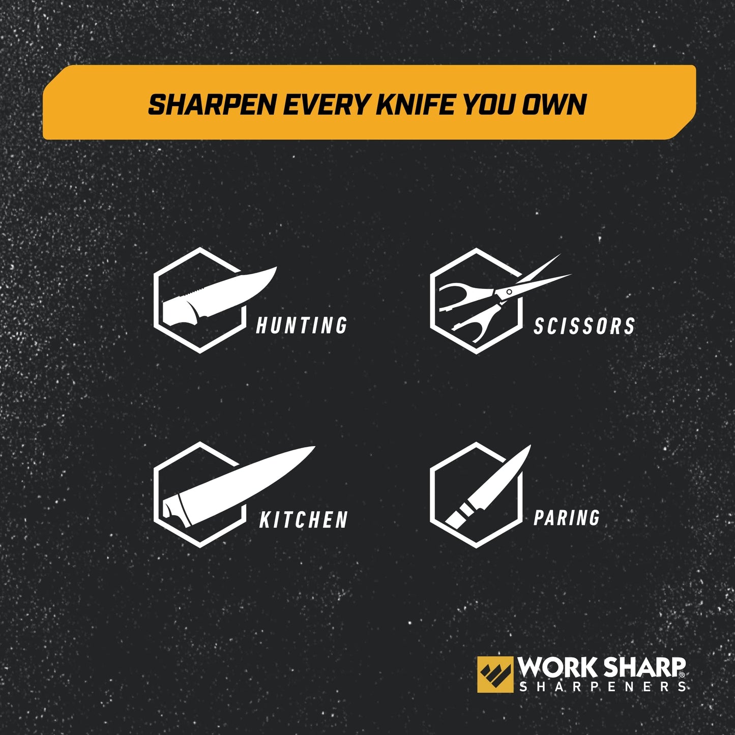 Work Sharp Benchstone Knife Sharpener, 3 sided for faster manual pocket or hunting knife sharpening