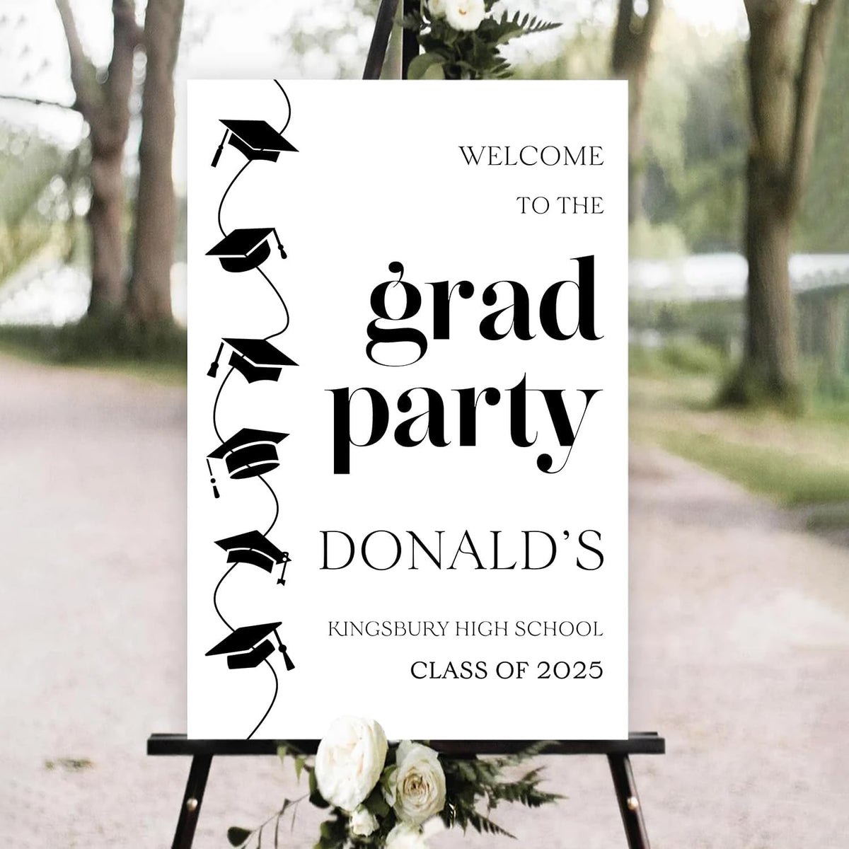 Graduation Welcome Sign, Grad Party Sign, Modern Minimalist Graduation Welcome, Personalized Senior High School College Graduation, Class of 2024, Graduation Party Welcome Sign 2024 Congrats