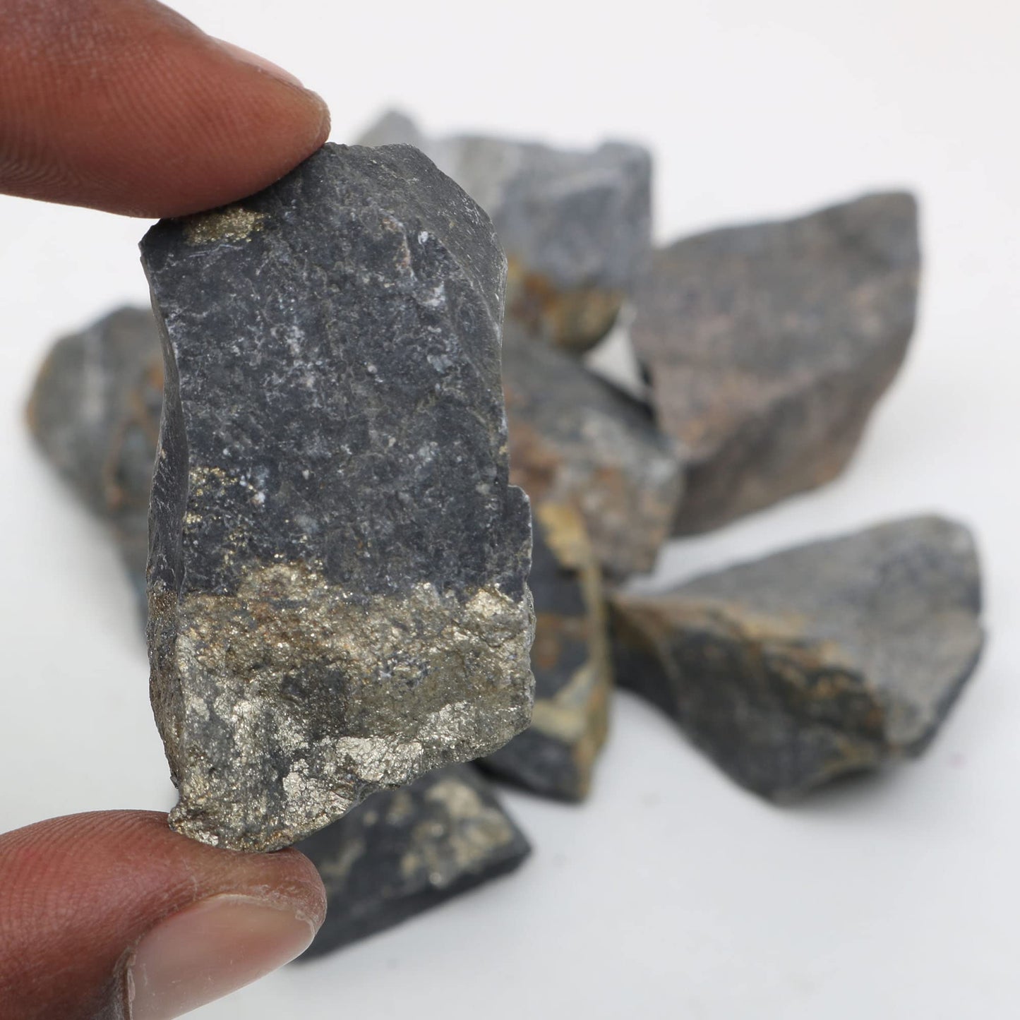 REAL-GEMS Natural Raw Healing Crystals Rough Stones for Tumbling, Cabbing, Polishing, Wire Wrapping, Wicca & Reiki Crystal Healing, Mix Gemstones,7 Chakra (Golden Pyrite)