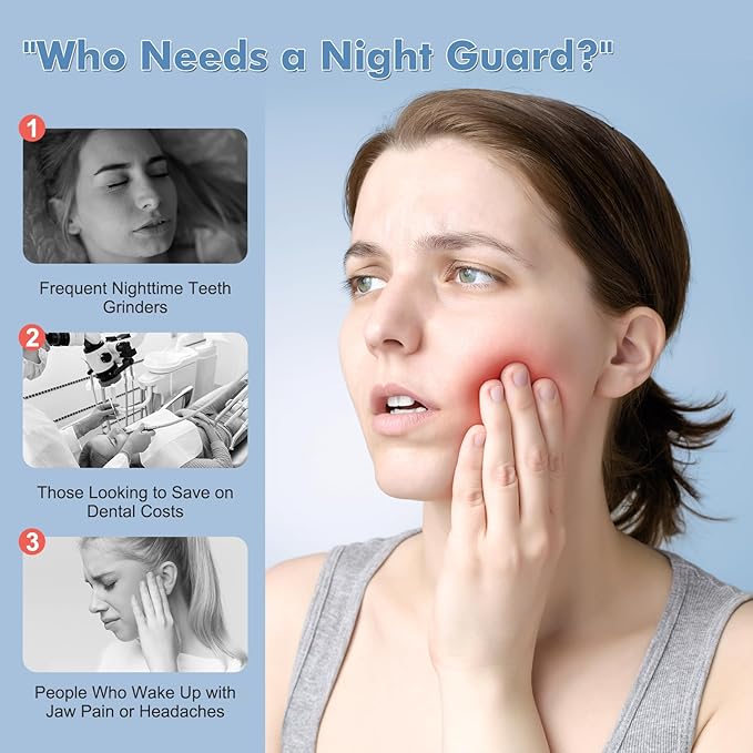 Custom Clear Mouth Guard for Nighttime Teeth Grinding & Clenching – Comfortable Night Guard for Adults & Teens, BPA-Free Bite Guard for Sleep