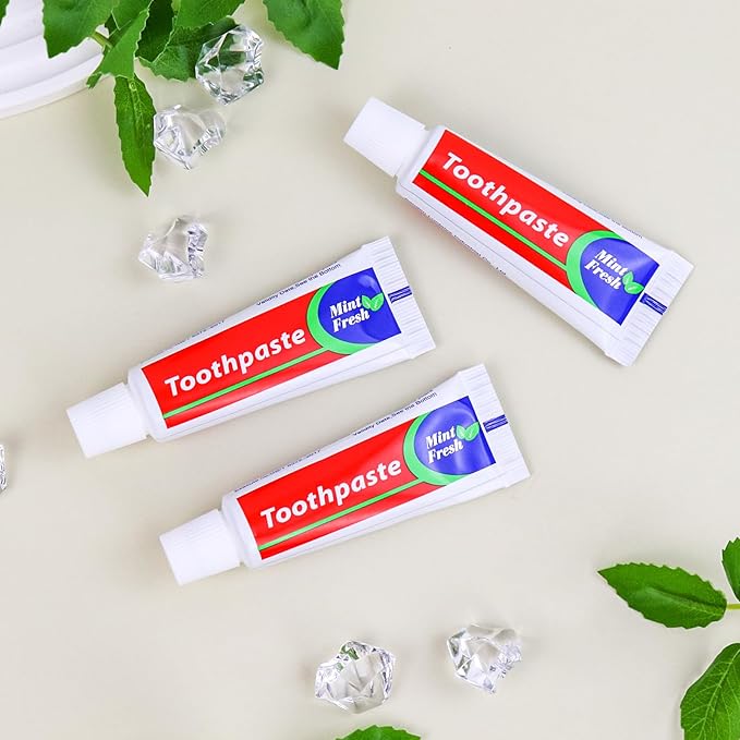 500pcs Travel Size Mint Mini Disposable Toothpaste, 0.88oz/25g, 4x1.4 inches, Ideal for Travel, Hotel, Guests, Homeless, Charity