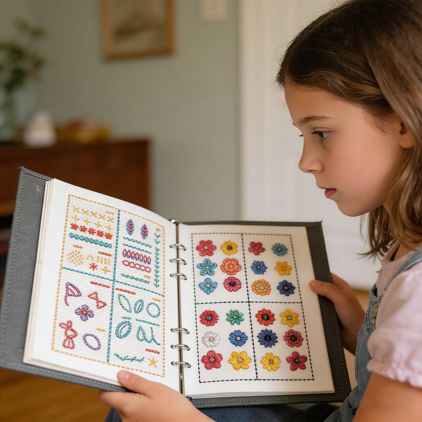 2026 New Embroidery Book Kit Embroidery Book Including a Complete Toolkit and Instructional Tutorial Embroidery Kit for Beginners and DIY Craft Lovers (1 Piece Set)