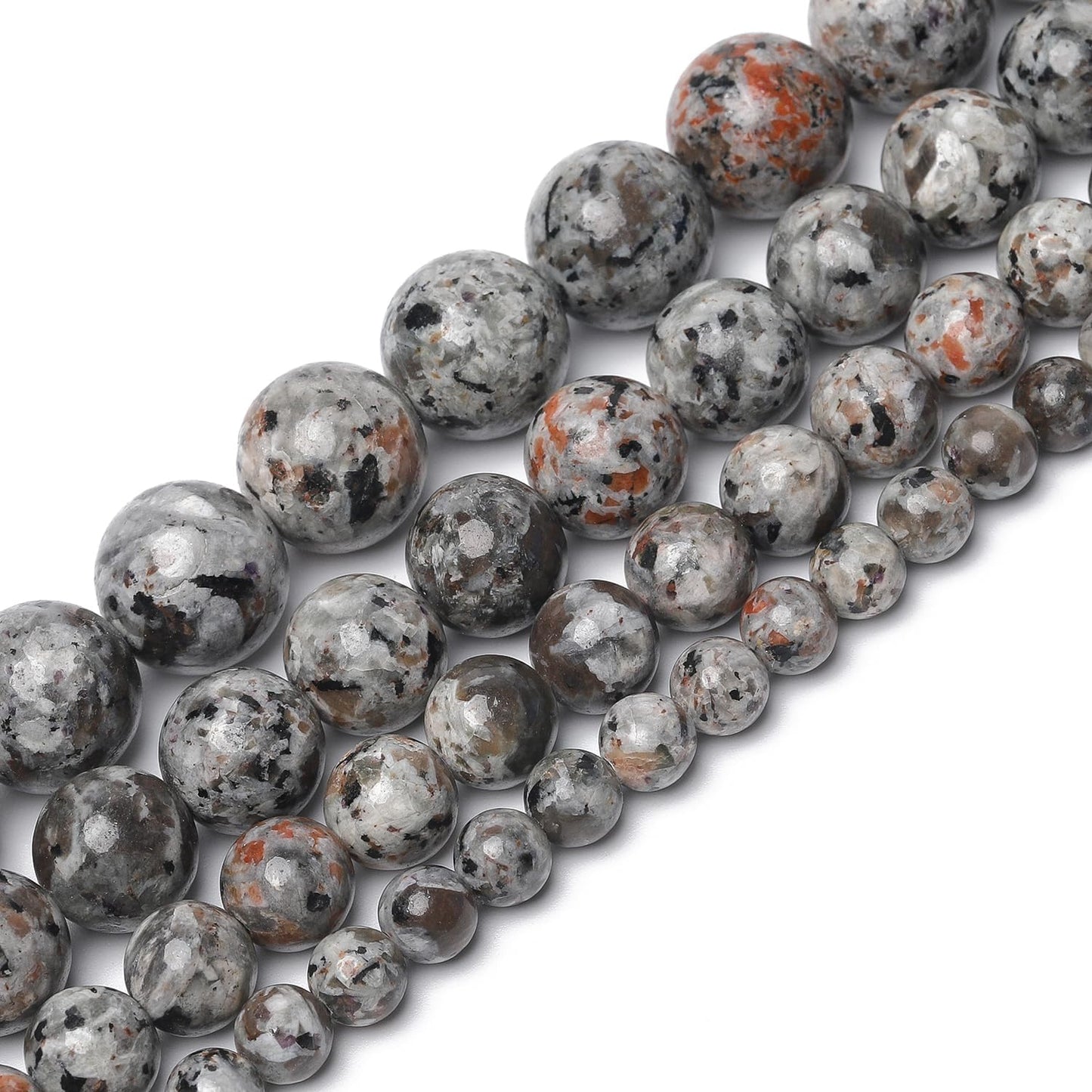 6mm Flame Stone Natural Stone Beads Round Loose Beads for Jewelry Making Yochus DIY Beads Bracelet Necklace