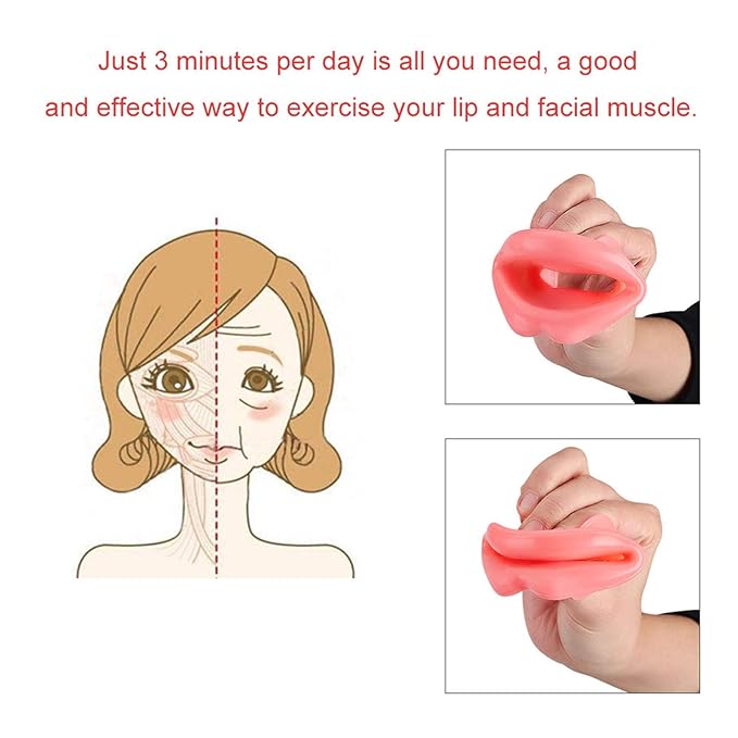 Majatou Lip Trainer, Silicone Face Lifting Lip Exerciser Mouth Muscle Tightener Tightening AntiWrinkle Tool