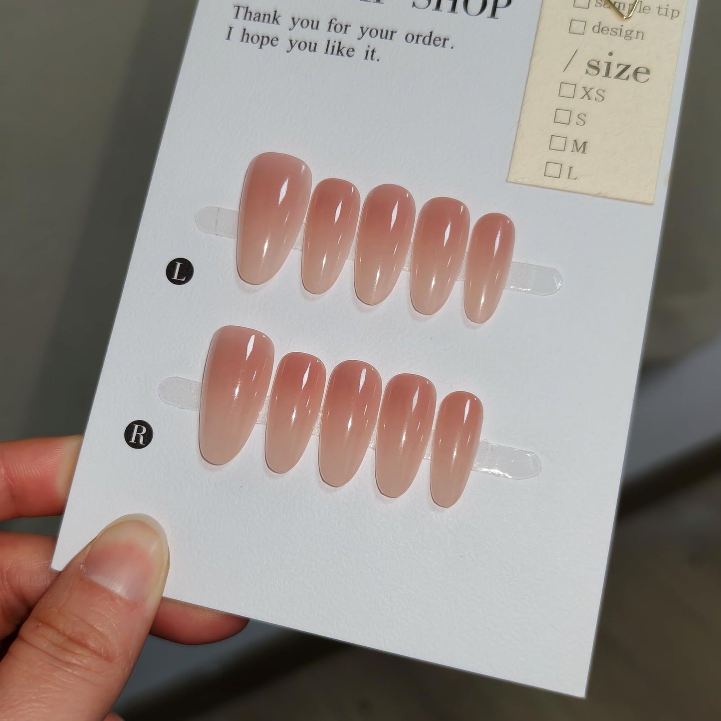 TENPAL Sheer Nude Press on Nails Medium Oval Salon Style for Everyday, Handmade & Reusable, Classic Sheer False Nails with a Clean Finish(XS)