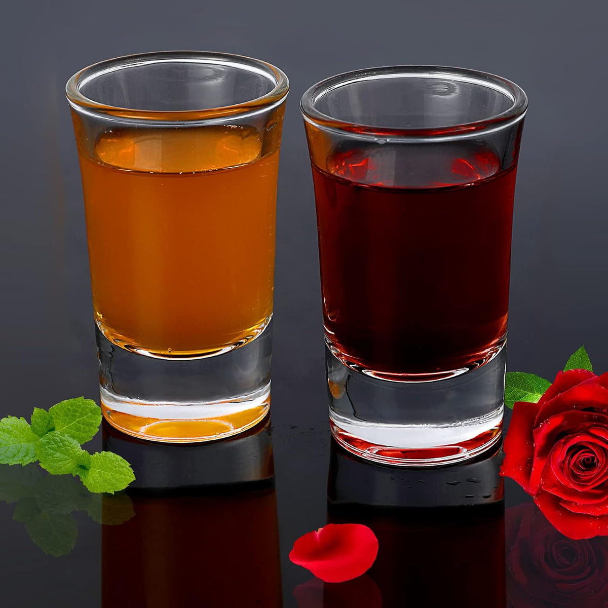 40 Pack Heavy Base Shot Glasses, 1.4oz Whiskey Shot Glass Set Small Glass Cups for Liqueur Spirits Bar Party Favor Housewarming Gift