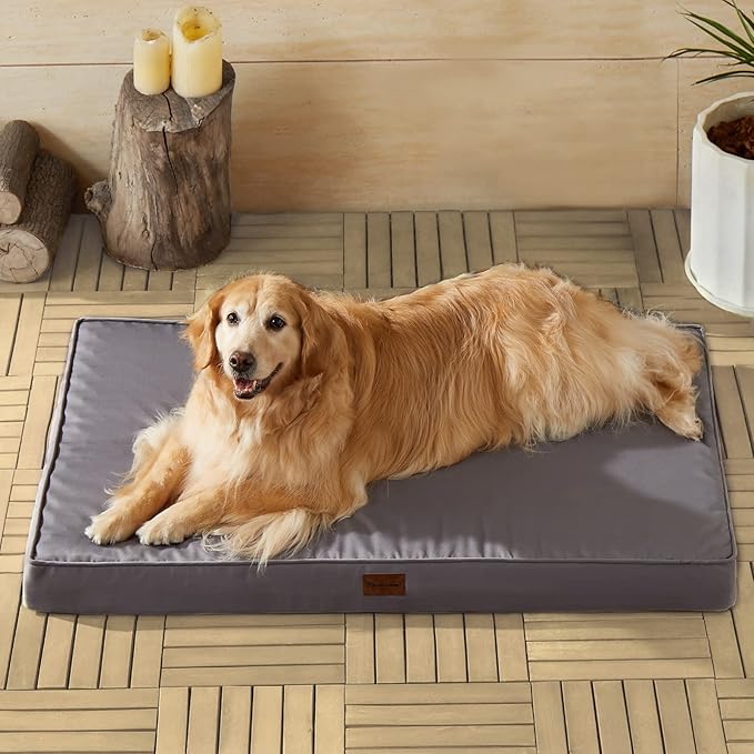 BFPETHOME Outdoor Waterproof Dog Bed for Large Dogs, Washable Cover, 47"