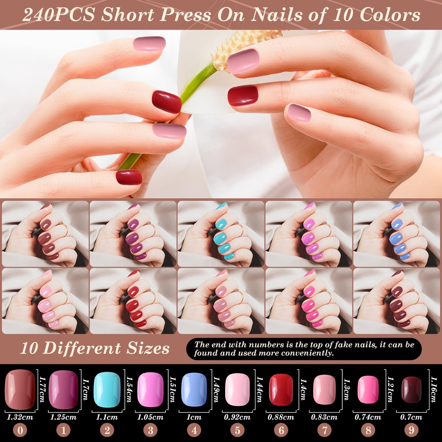 600PCS Clear Coffin Nail Tips and 240PCS Short Press On Nails Set, Clear Acrylic Nail Tips with Glue, Nail Art Brushes and Nail Display Stand, Nail Tips for Salons and Home DIY Nail Art
