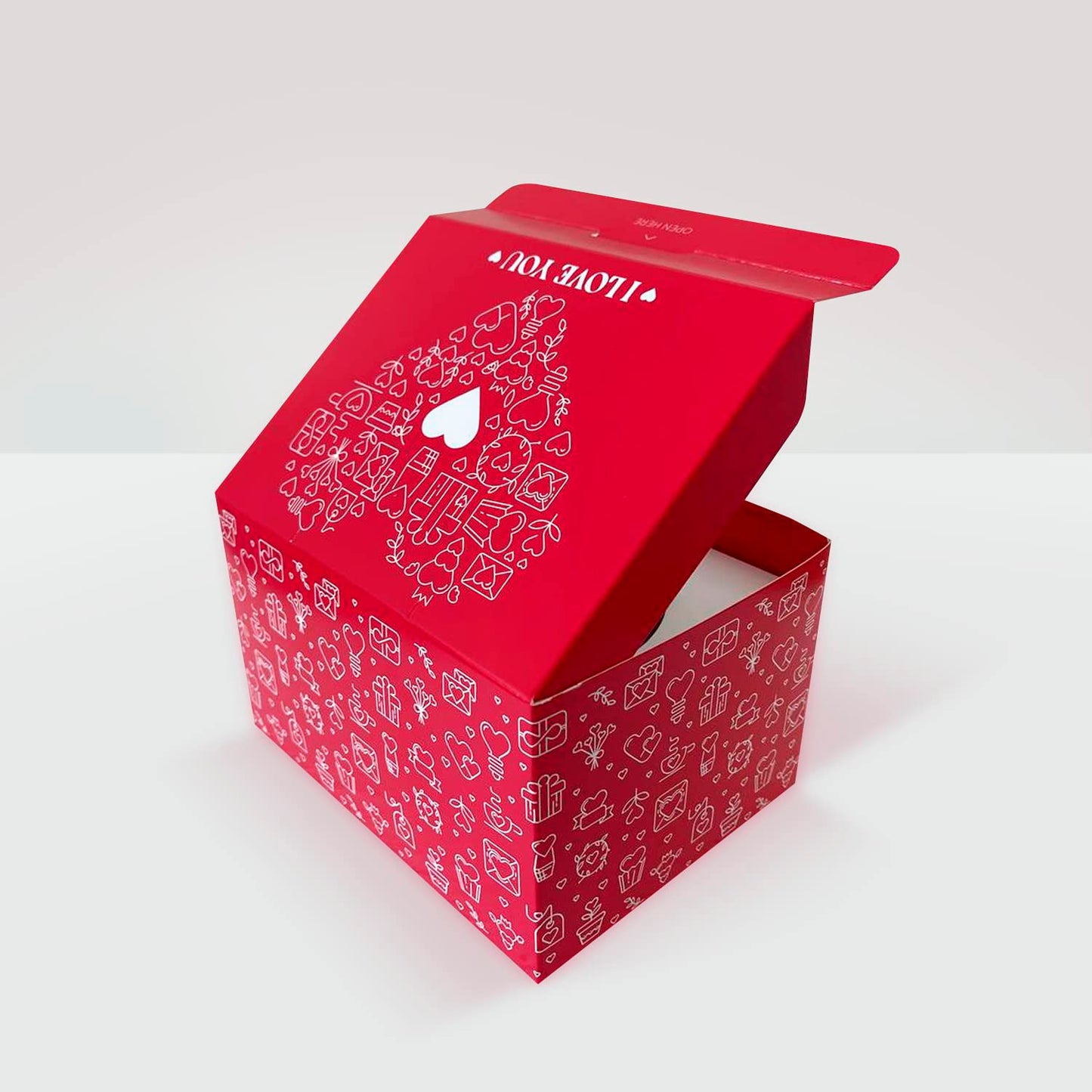 FETTIPOP Love Gift Box Exploding Confetti (Love Heart) 7.1x5.5x4.3 inches, Surprise Romantic Pop up, Valentine's Day, Mother's or Father's Day