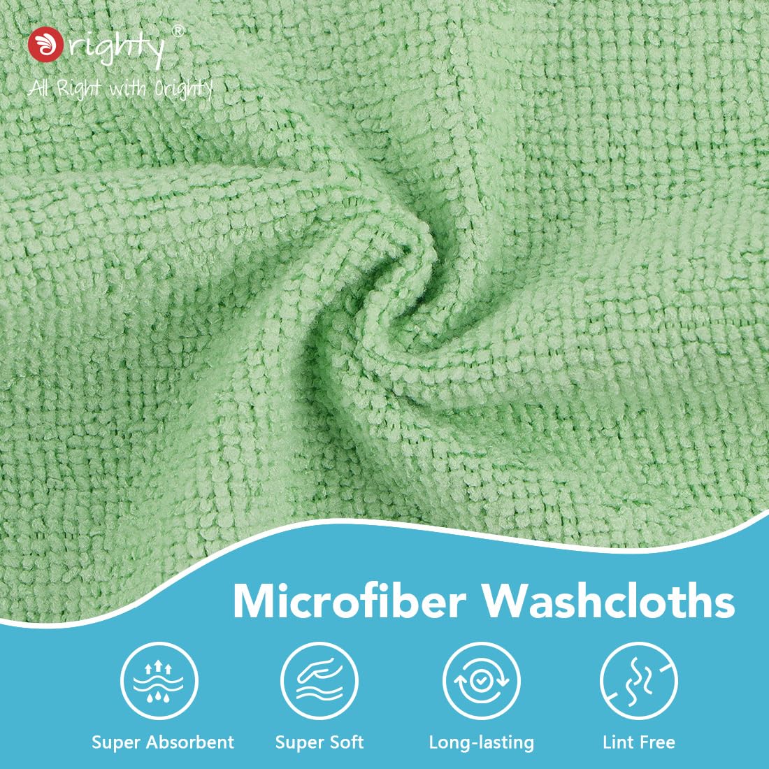Wash Cloths Face Towels 12x12 Inch 20 Pack (20 Count)