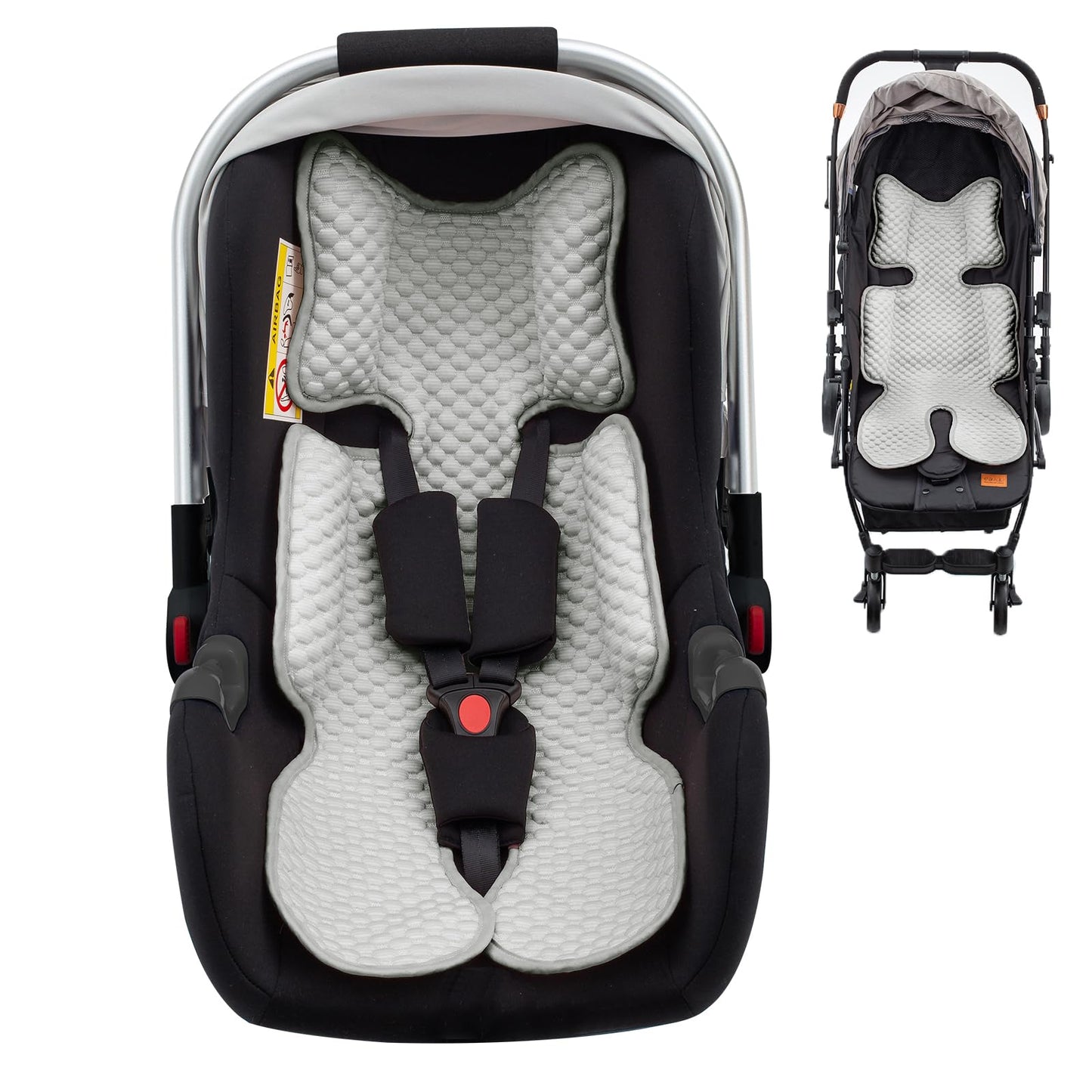 Kaseeous Car Seat Cooling Pad for Baby, Mink Dot Car Seat Cooler Mat for Girls Boys, Stroller Cooling Pad with 3D Breathable Mesh, Multifunctional Infant Carseat Cooling Insert Liner for Summer