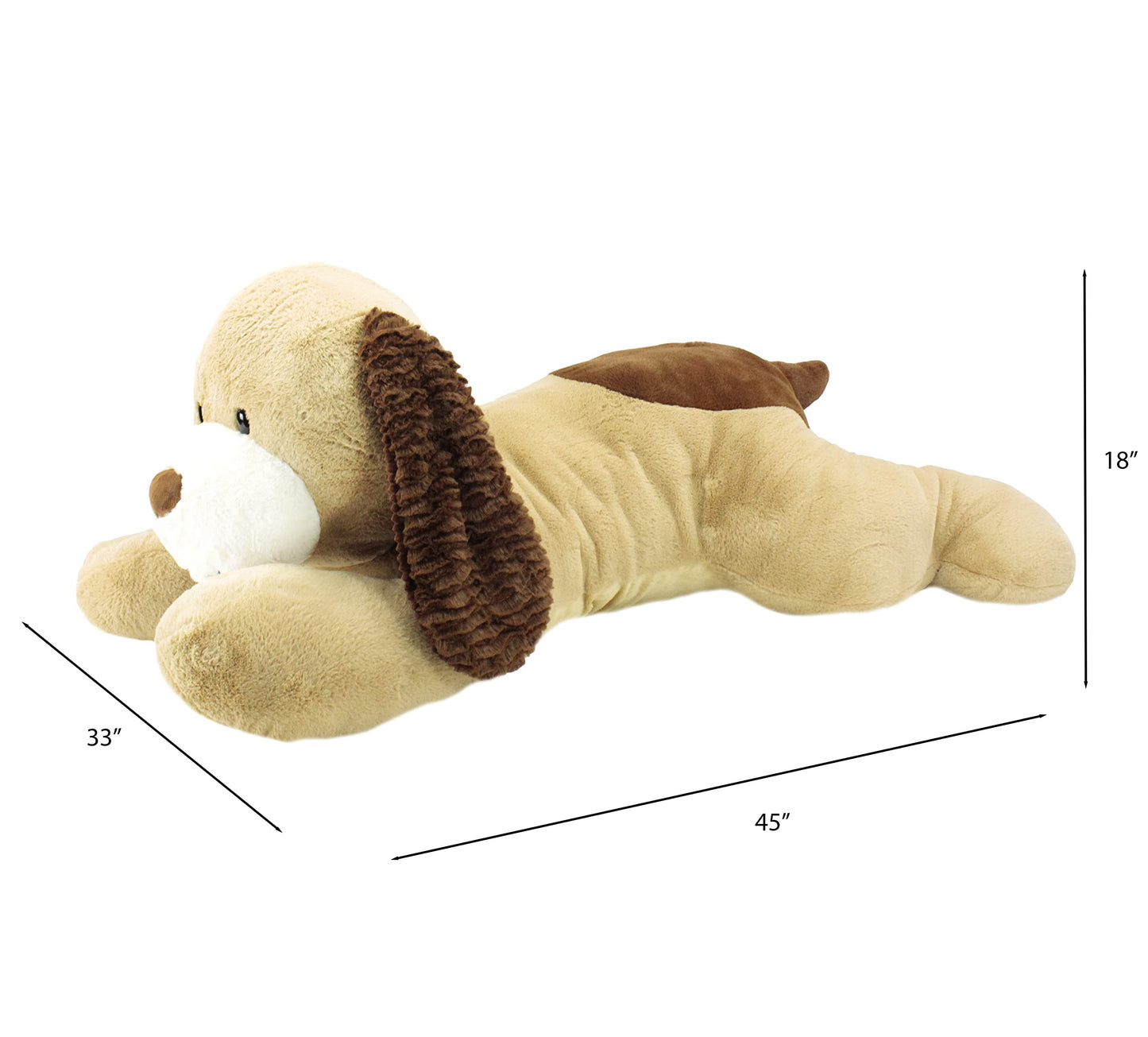 Animal Adventure®| Sqoosh2Poof™| Jumbo Plush Character Compressed Inside Small Box | 44" Dog