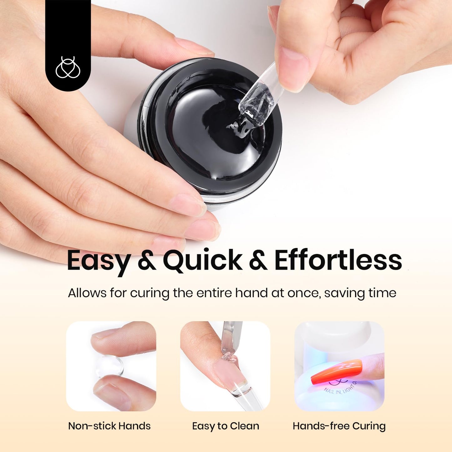 Beetles Solid Nail Glue Gel with 20ml Nail Glue Remover Set with Gel Nail Tips Medium Coffin Etch X Nail Tips, 12 Sizes 288Pcs Pre Shaped Half Matte Press On Nails